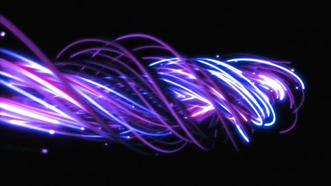 3D rendering of a colorful abstract background of strings Stock Illustration