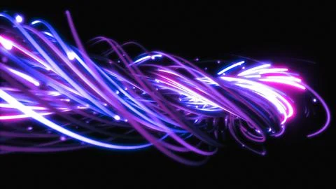 3D rendering of a colorful abstract background of strings Stock Illustration