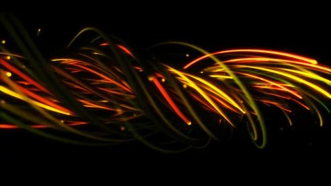 3D rendering of a colorful abstract background of strings Stock Illustration