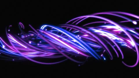 3D rendering of a colorful abstract background of strings Stock Illustration