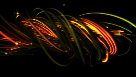 3D rendering of a colorful abstract background of strings Stock Illustration