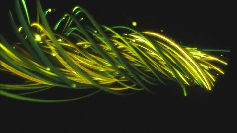 3D rendering of a colorful abstract background of strings Stock Illustration