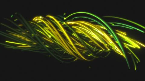 3D rendering of a colorful abstract background of strings Stock Illustration