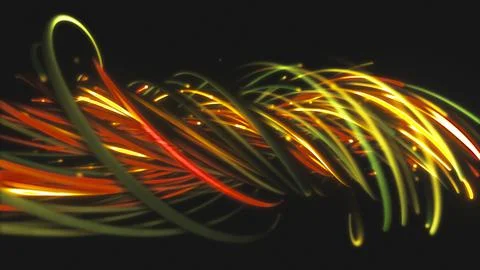 3D rendering of a colorful abstract background of strings Stock Illustration