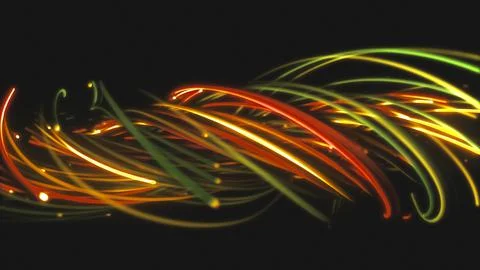 3D rendering of a colorful abstract background of strings Stock Illustration