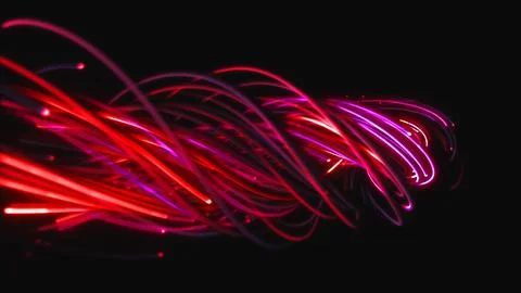 3D rendering of a colorful abstract background of strings Stock Illustration