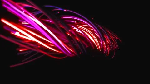 3D rendering of a colorful abstract background of strings Stock Illustration
