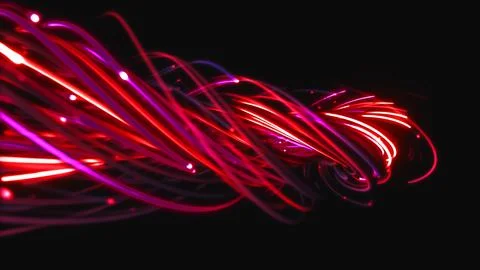 3D rendering of a colorful abstract background of strings Stock Illustration