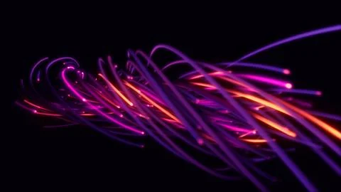 3D rendering of a colorful abstract background of strings Stock Illustration