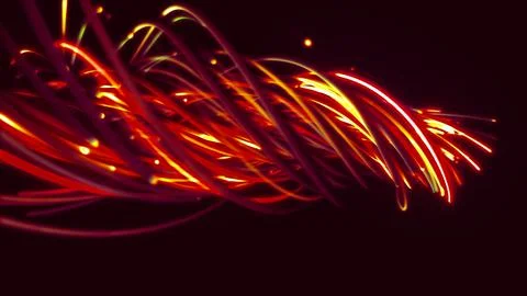 3D rendering of a colorful abstract background of strings Stock Illustration