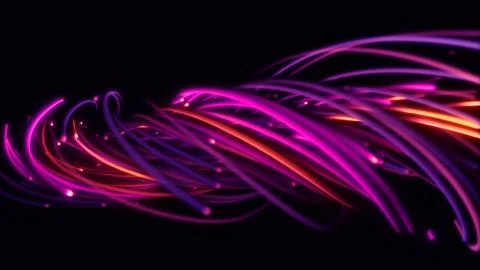 3D rendering of a colorful abstract background of strings Stock Illustration