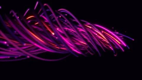 3D rendering of a colorful abstract background of strings Stock Illustration