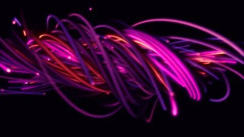 3D rendering of a colorful abstract background of strings Stock Illustration