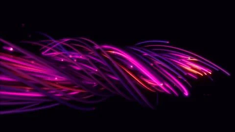 3D rendering of a colorful abstract background of strings Stock-Illustration