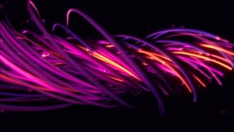 3D rendering of a colorful abstract background of strings Stock Illustration