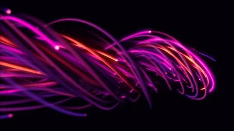 3D rendering of a colorful abstract background of strings Stock-Illustration