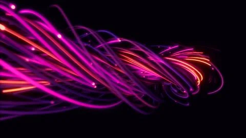 3D rendering of a colorful abstract background of strings 스톡 일러스트