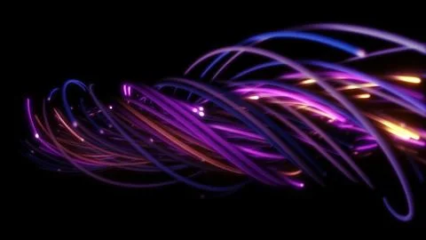 3D rendering of a colorful abstract background of strings Illustrazione stock