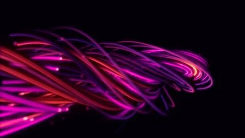 3D rendering of a colorful abstract background of strings Illustrazione stock