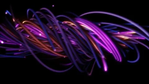 3D rendering of a colorful abstract background of strings Stock Illustration