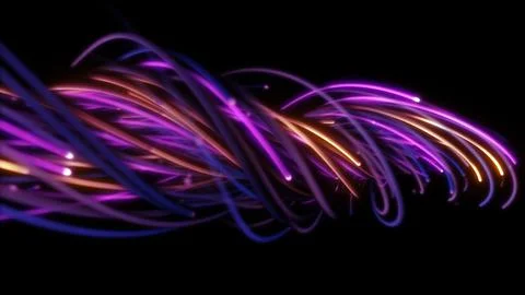 3D rendering of a colorful abstract background of strings Stock Illustration