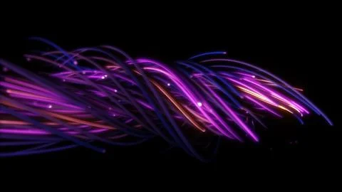 3D rendering of a colorful abstract background of strings 스톡 일러스트