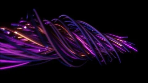 3D rendering of a colorful abstract background of strings 스톡 일러스트