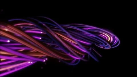 3D rendering of a colorful abstract background of strings 스톡 일러스트