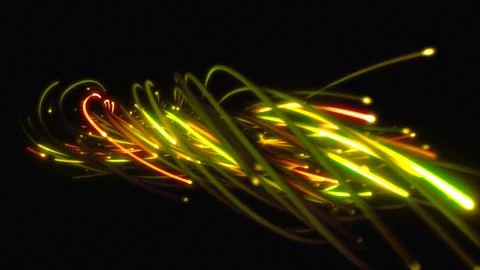 3D rendering of a colorful abstract background of strings Illustrazione stock