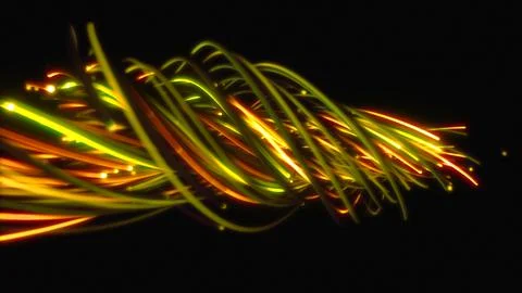 3D rendering of a colorful abstract background of strings Stock Illustration