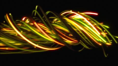 3D rendering of a colorful abstract background of strings Stock Illustration