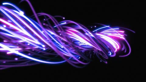 3D rendering of a colorful abstract background of strings Stock-Illustration