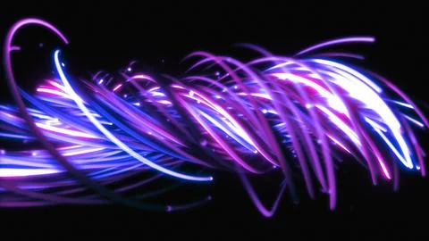 3D rendering of a colorful abstract background of strings Stock Illustration