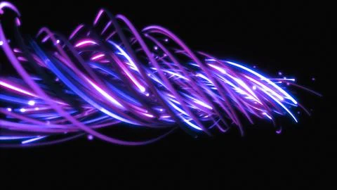 3D rendering of a colorful abstract background of strings Stock Illustration