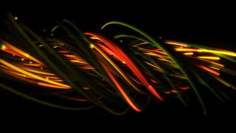 3D rendering of a colorful abstract background of strings Stock Illustration