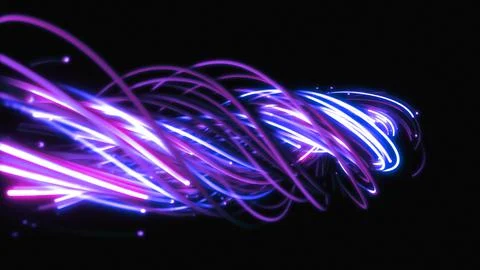 3D rendering of a colorful abstract background of strings Stock Illustration