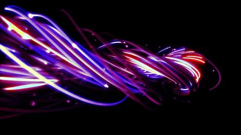 3D rendering of a colorful abstract background of strings 스톡 일러스트