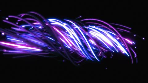 3D rendering of a colorful abstract background of strings Stock Illustration