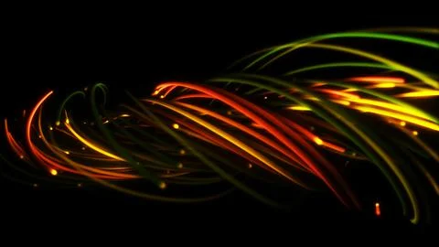 3D rendering of a colorful abstract background of strings Stock Illustration