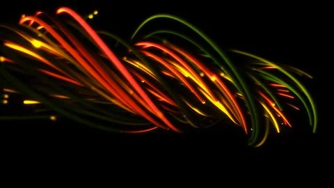 3D rendering of a colorful abstract background of strings Stock Illustration
