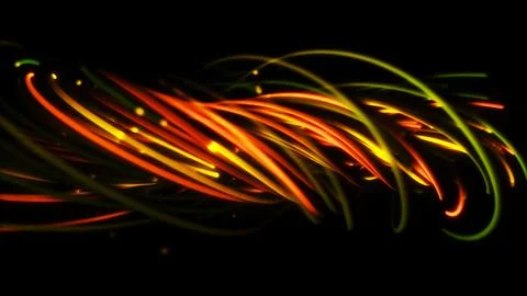 3D rendering of a colorful abstract background of strings Stock Illustration