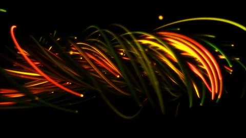 3D rendering of a colorful abstract background of strings Stock Illustration