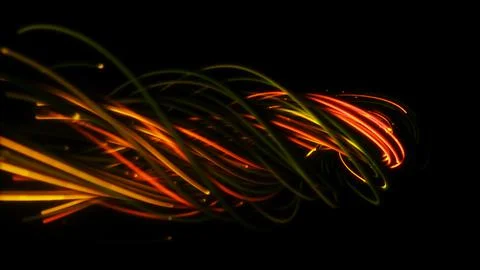 3D rendering of a colorful abstract background of strings Stock Illustration