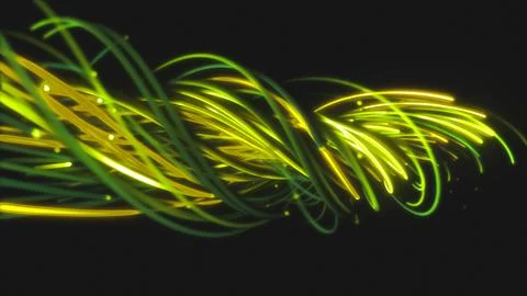 3D rendering of a colorful abstract background of strings Stock Illustration