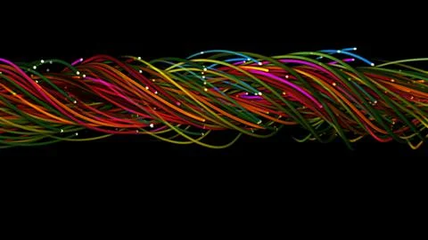 3D rendering of a colorful abstract background of strings 스톡 일러스트