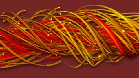3D rendering of a colorful abstract background of strings Stock Illustration
