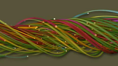 3D rendering of a colorful abstract background of strings 스톡 일러스트