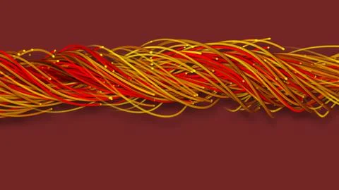3D rendering of a colorful abstract background of strings Stock Illustration