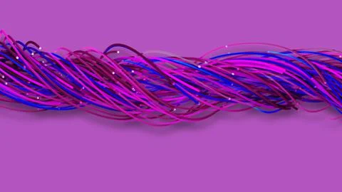 3D rendering of a colorful abstract background of strings Stock Illustration