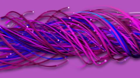3D rendering of a colorful abstract background of strings Stock Illustration